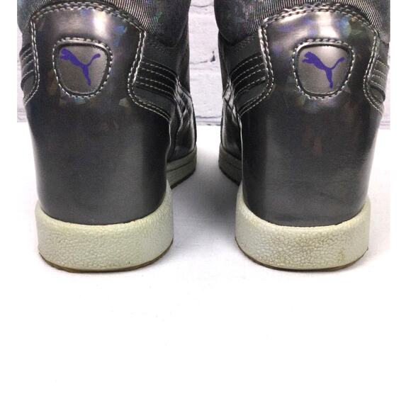 Puma Sky Hi Contact Wedge Gray Leather Retro High Top Futuristic Sneaker 10 - Picture 5 of 12